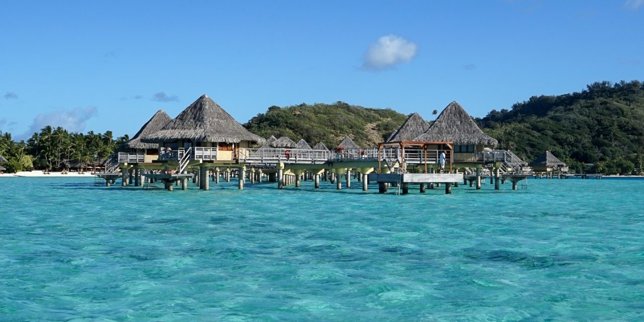 lagon de bora bora vue aeriene